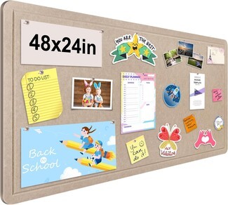 Bulletin Board: Felt Textured Surface Large Rectangular Vision Board