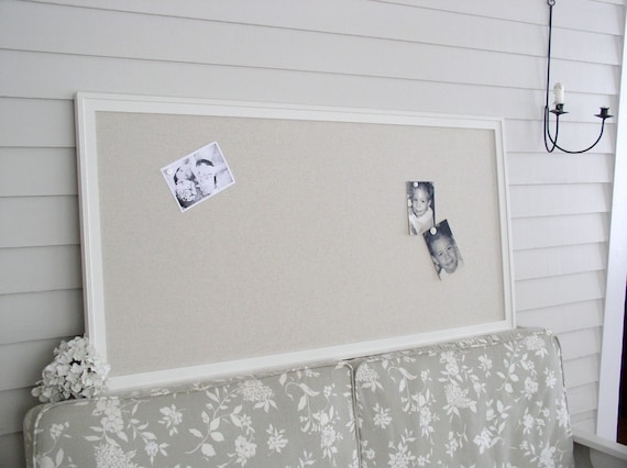 Bulletin Board: Natural Cotton Fabric Furniture Grade Organizer