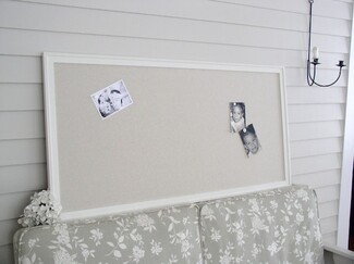 Bulletin Board: Natural Cotton Fabric Furniture Grade Organizer