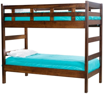 Bunk Bed: Mission Style Walnut with Integrated Ladder Ends