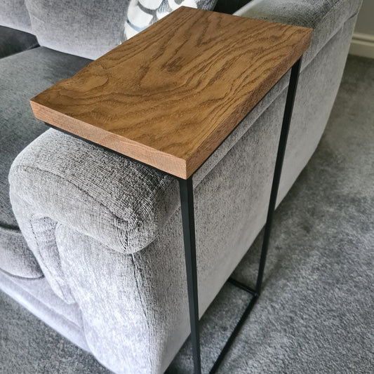 C-Shaped Table Cantilever Design Over Arm Couch Table