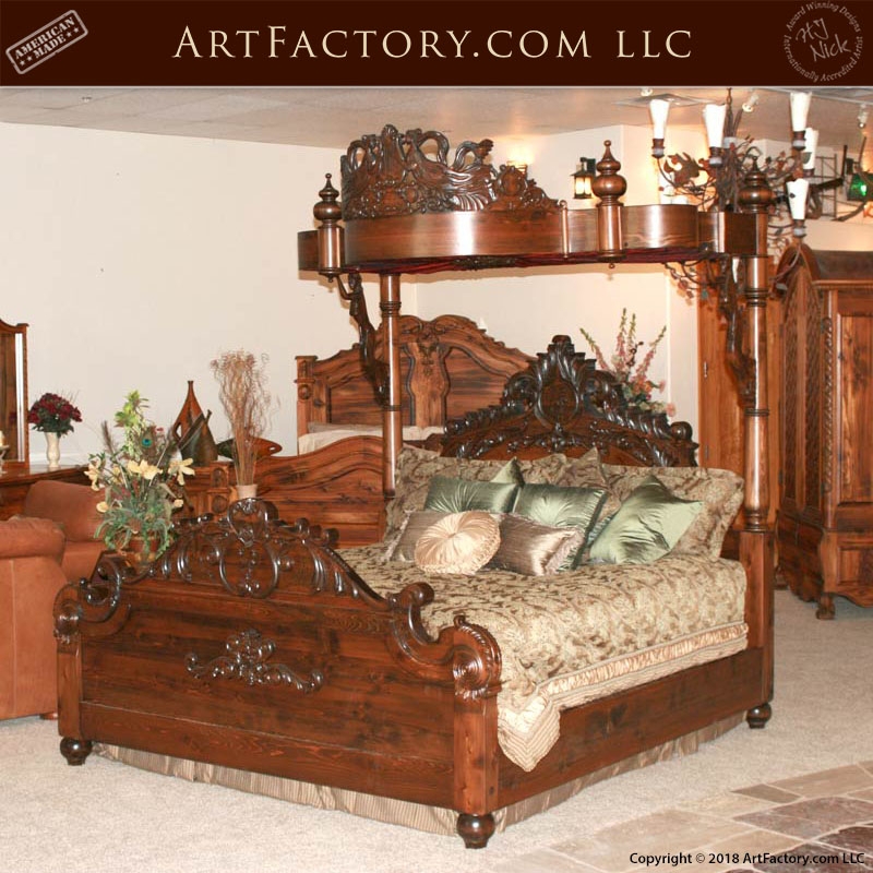 Canopy Bed Corona Half Canopy Gothic Carved Master