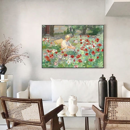 Canvas Wall Art Muted Plaster Impressionist floral wall art