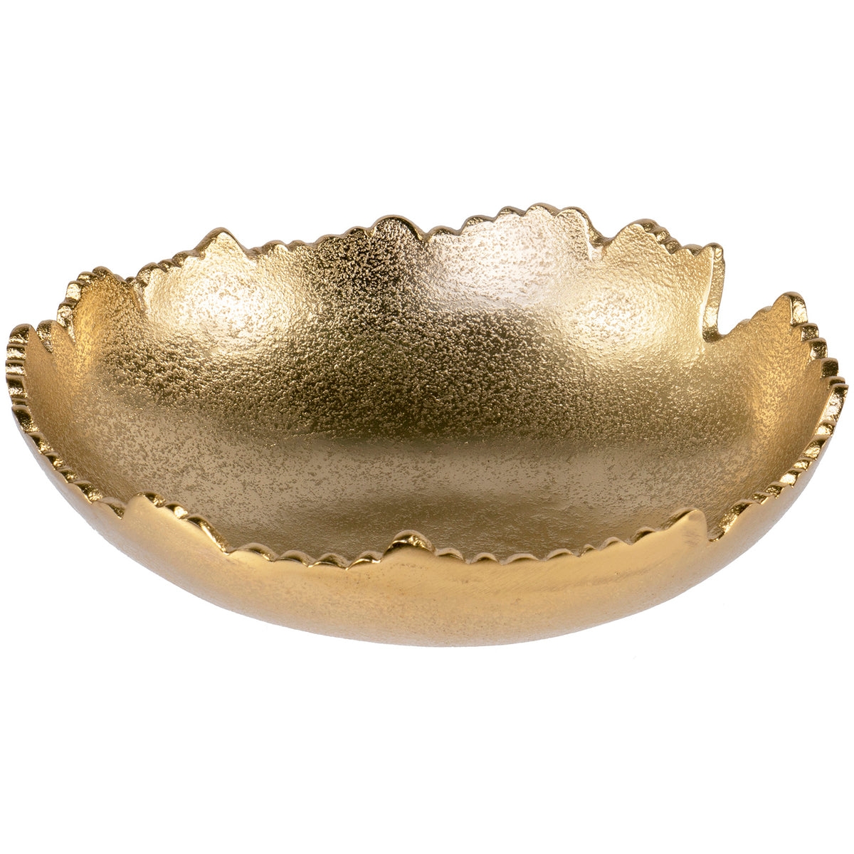 Centerpiece Bowl in Hammered Texture Asymmetrical Centerpiece