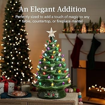 Ceramic Christmas Tree: Pre-Lit Extra Large Centerpiece