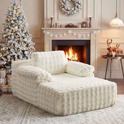 Chaise Lounge with Oversized Depth and Sleeper Sofa