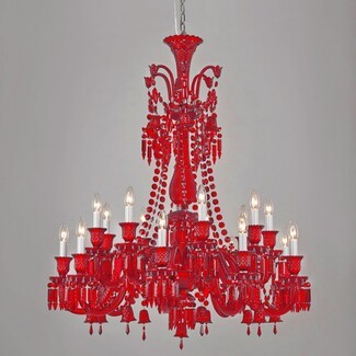 Chandelier featuring Beaded Swags & Baroque Multi Tiered Frame