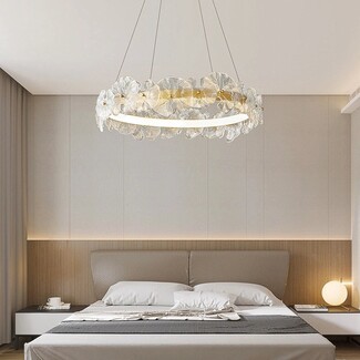 Chandelier Gold Ring Frame Luxury Bedroom Pendant Lighting