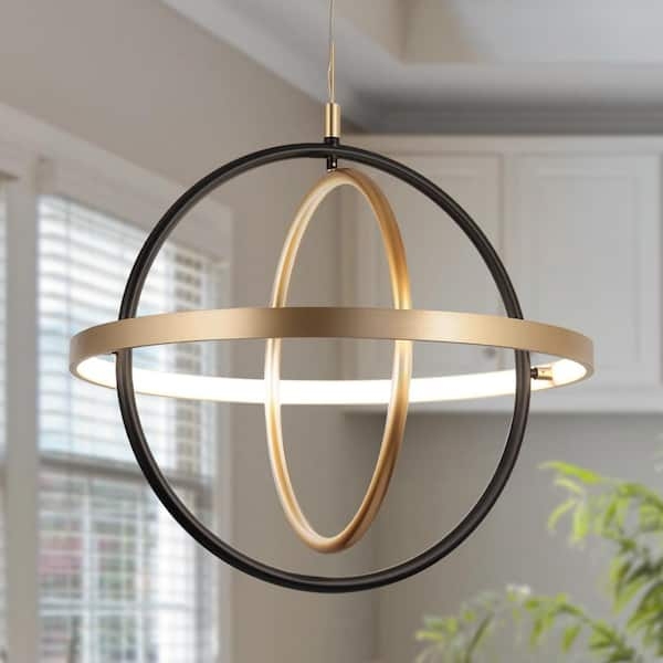 Chandelier Integrated LED Intersecting Rings Modern