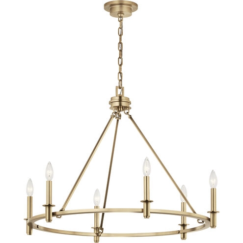 Chandelier with Slim Wagon Wheel and Candelabra Sockets