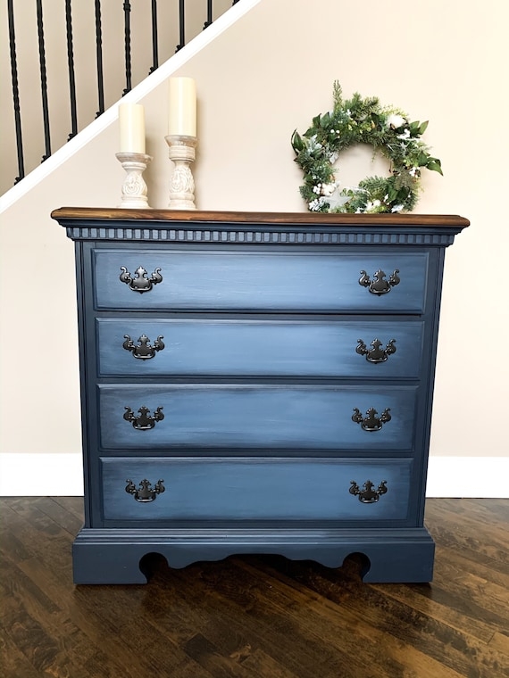 Chest Of Drawers Ombre Finish Ombre Navy Dresser