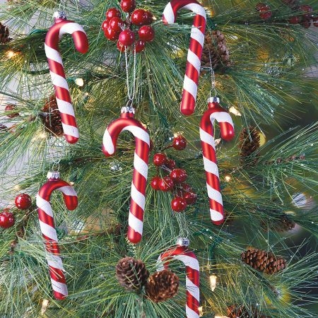 Christmas Ornament: Glossy Glass Finish Spiral Stripes Bauble
