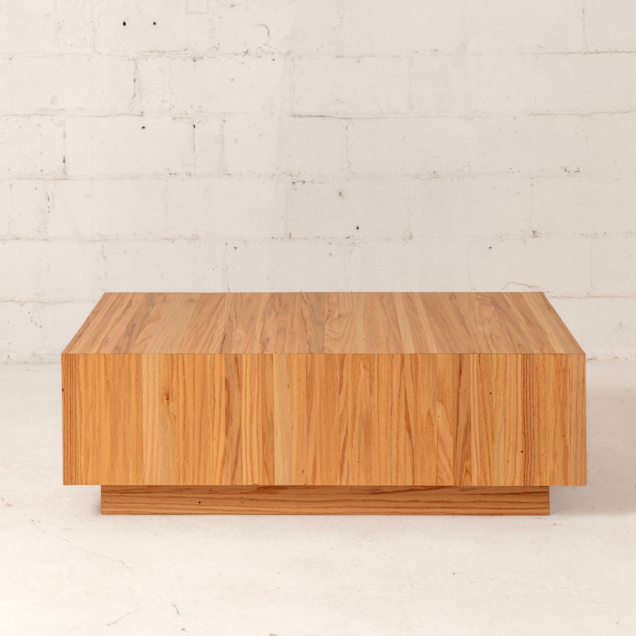 Coffee Table Organic Reclaimed Wood Plinth Table