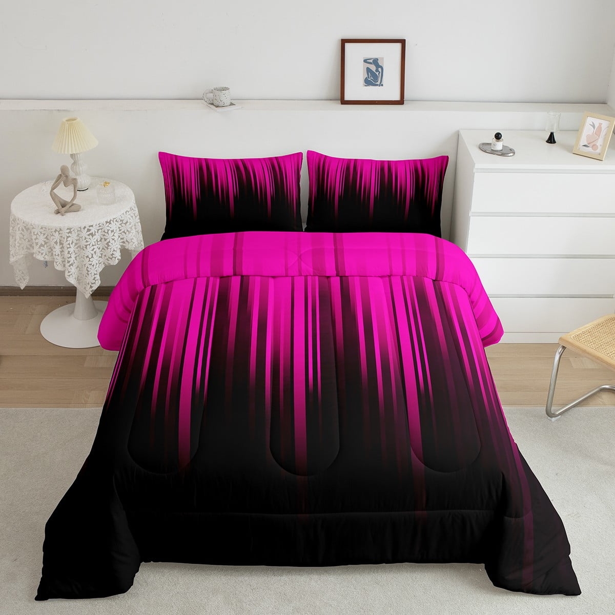 Comforter Set Dripping Stripe Graphic Abstract Gradient