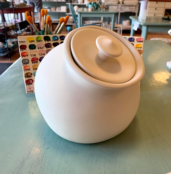 Cookie Jar with Offset Opening Modern Spherical Design