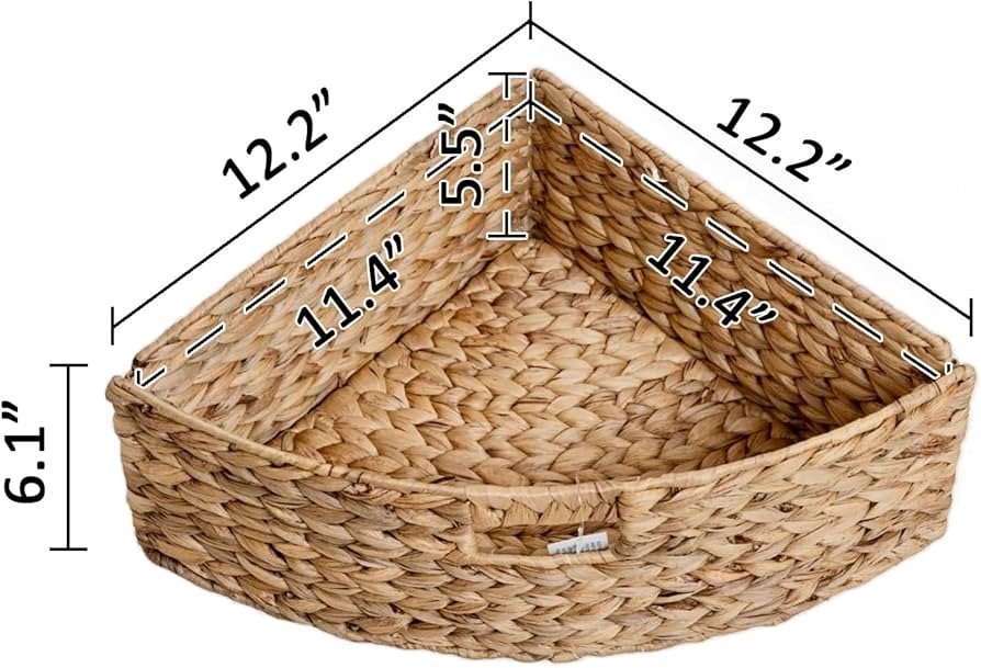 Corner Basket Integrated Handle Curved Front Corner Organizer