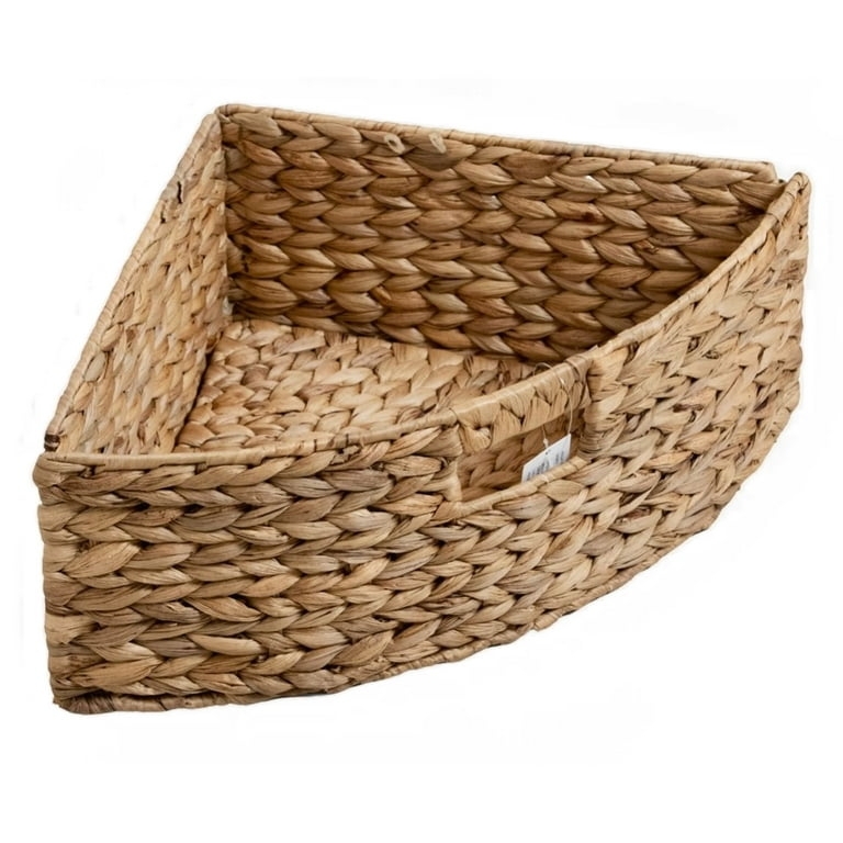 Corner Basket Wedge Profile Water Hyacinth Corner Bin