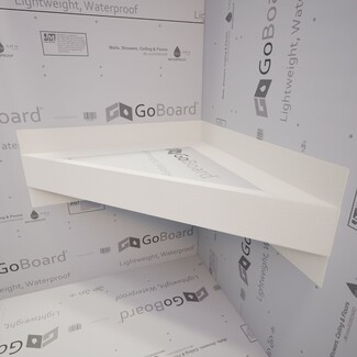 Corner Shower Bench Floating Mount 18 Inch GoBoard Bench