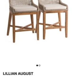 Counter Stool Lillian August Design Woven Rope Back