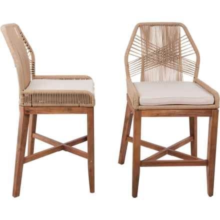 Counter Stool Rope Crossweave Coastal Texture X Base