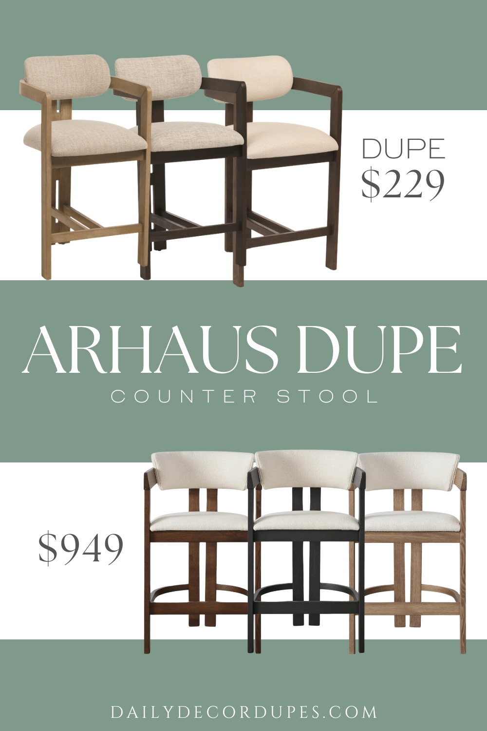 Counter Stool with Integrated Arms Rodin Stool Dupe