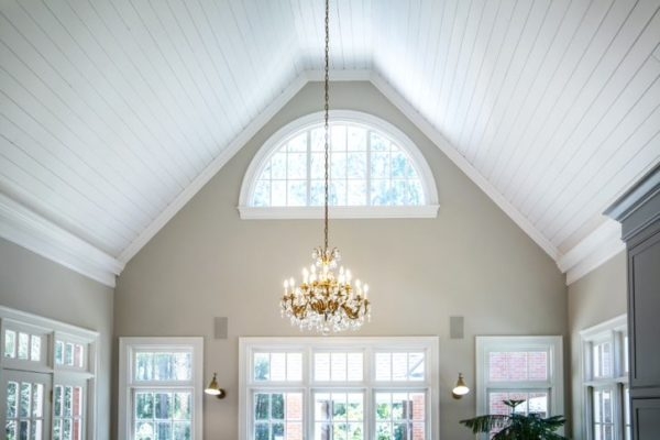 Crystal Chandelier Ornate Tiered Arched Window Design