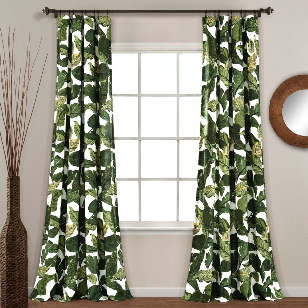 Curtain Set Bohemian Chic Style Botanical Window Treatments