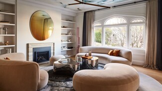 Curved Sofa Organic Shape Mirrored Finish Contemporary Glam