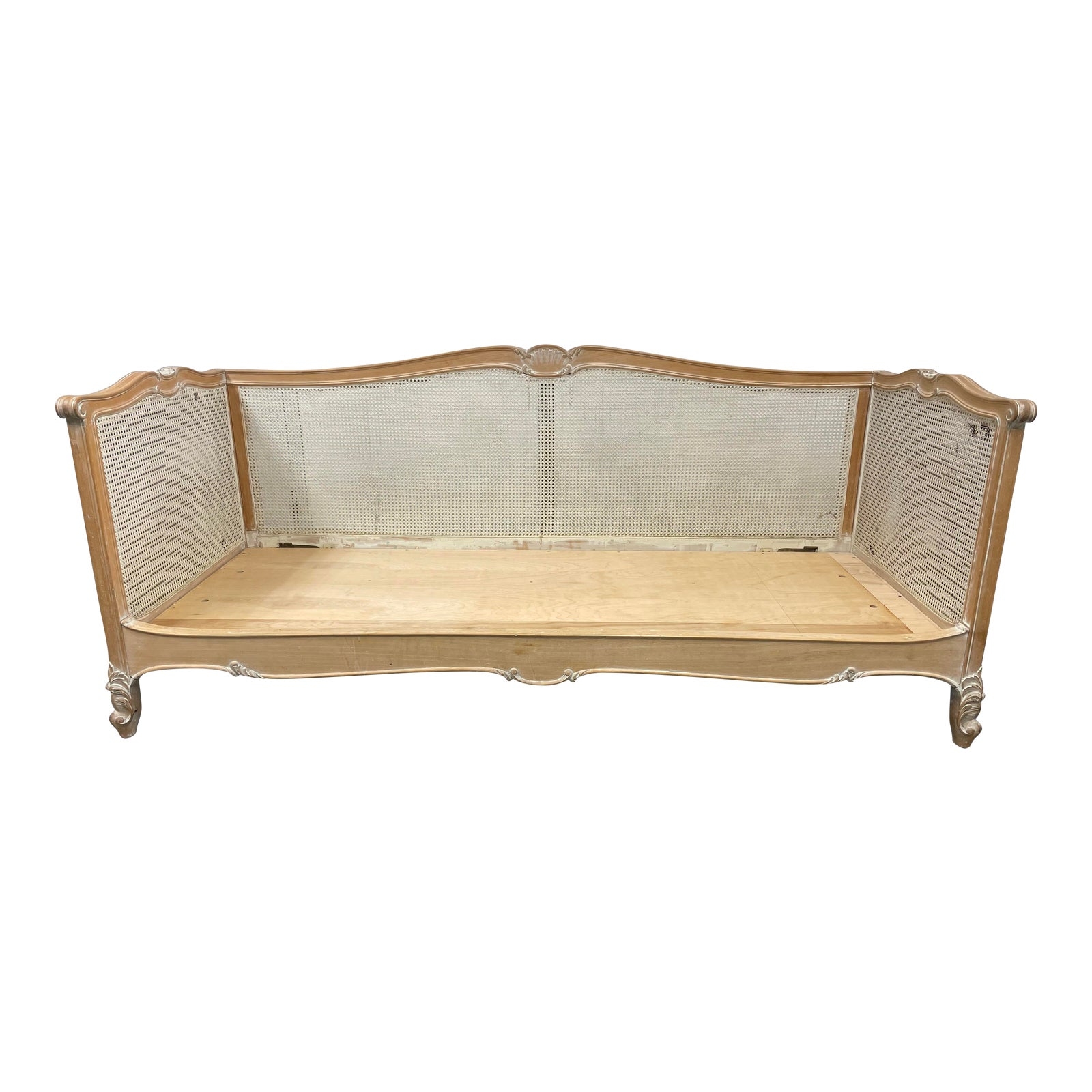 Daybed Frame Bergere Style and Shell Carving Frame