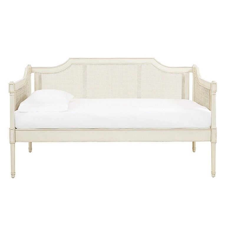 Daybed Inset Caning Distressed Finish Caned Bed