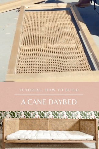 Daybed Woven Panels Tufted Cushion DIY Daybed Project