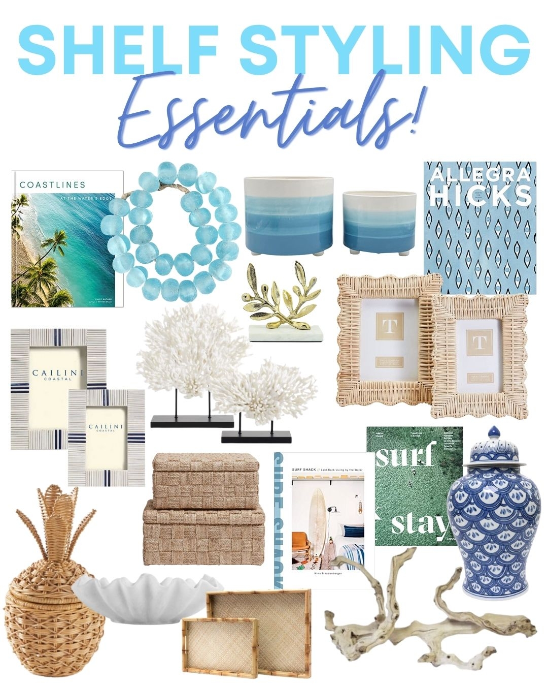 Decor Collection: Organic Coral Forms Beach House Decor