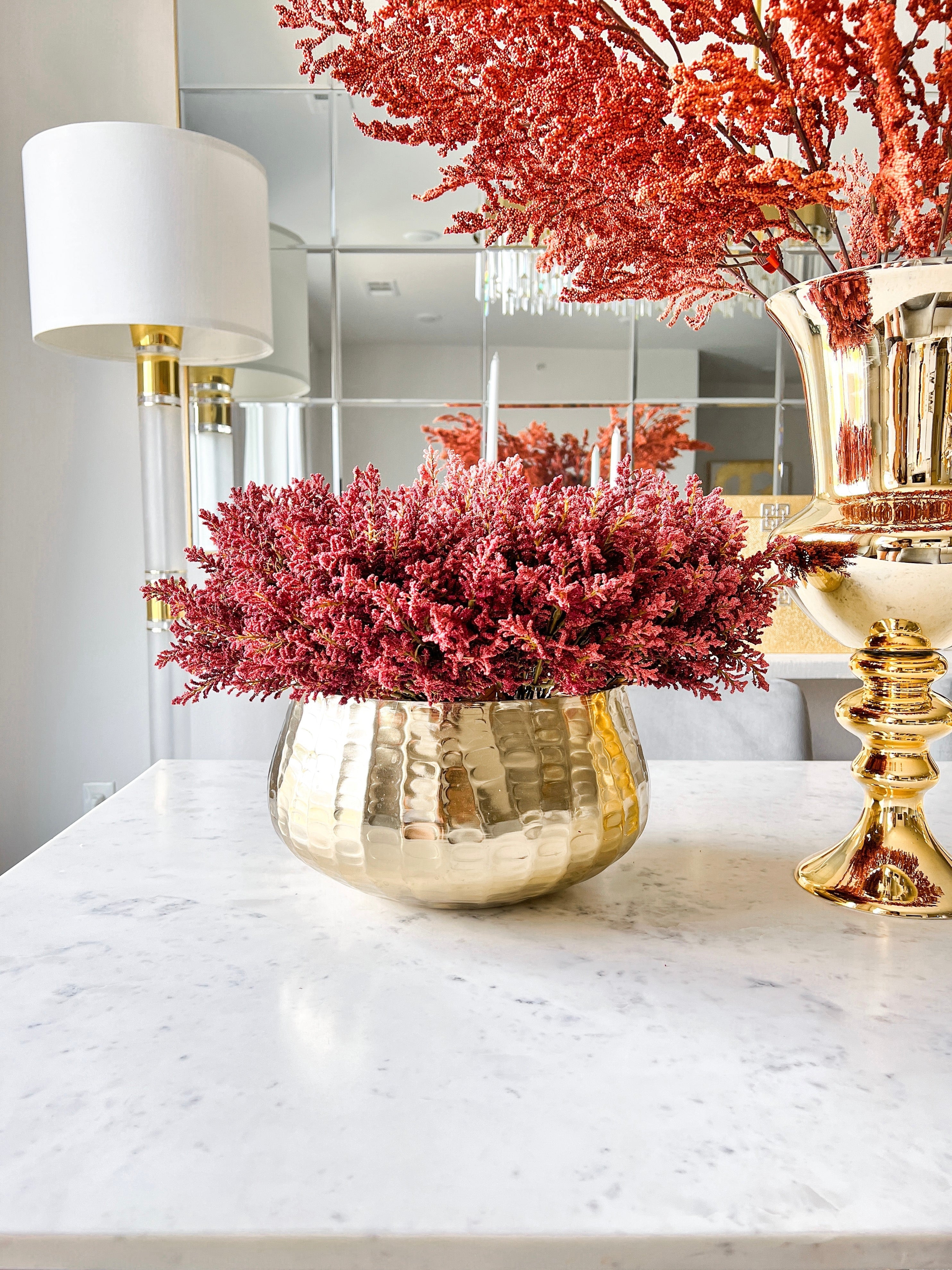 Decorative Bowl in Low Profile Modern Glam Table Styling