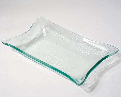 Decorative Tray with Bubbled Texture and Curved Edges