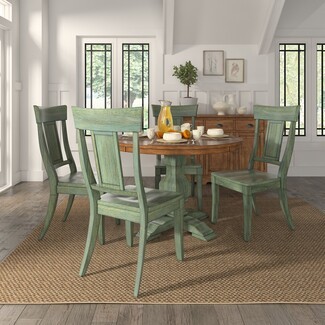 Dining Chair: Antique Sage Finish with Panel Back Frame