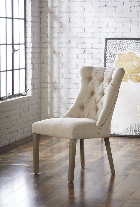 Dining Chair Button Tufted Winged Back Tufted Winged Dining Chair