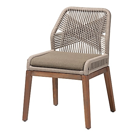 Dining Chair Criss Cross Weave Woven Rope Back Woven Rope Dining Chair