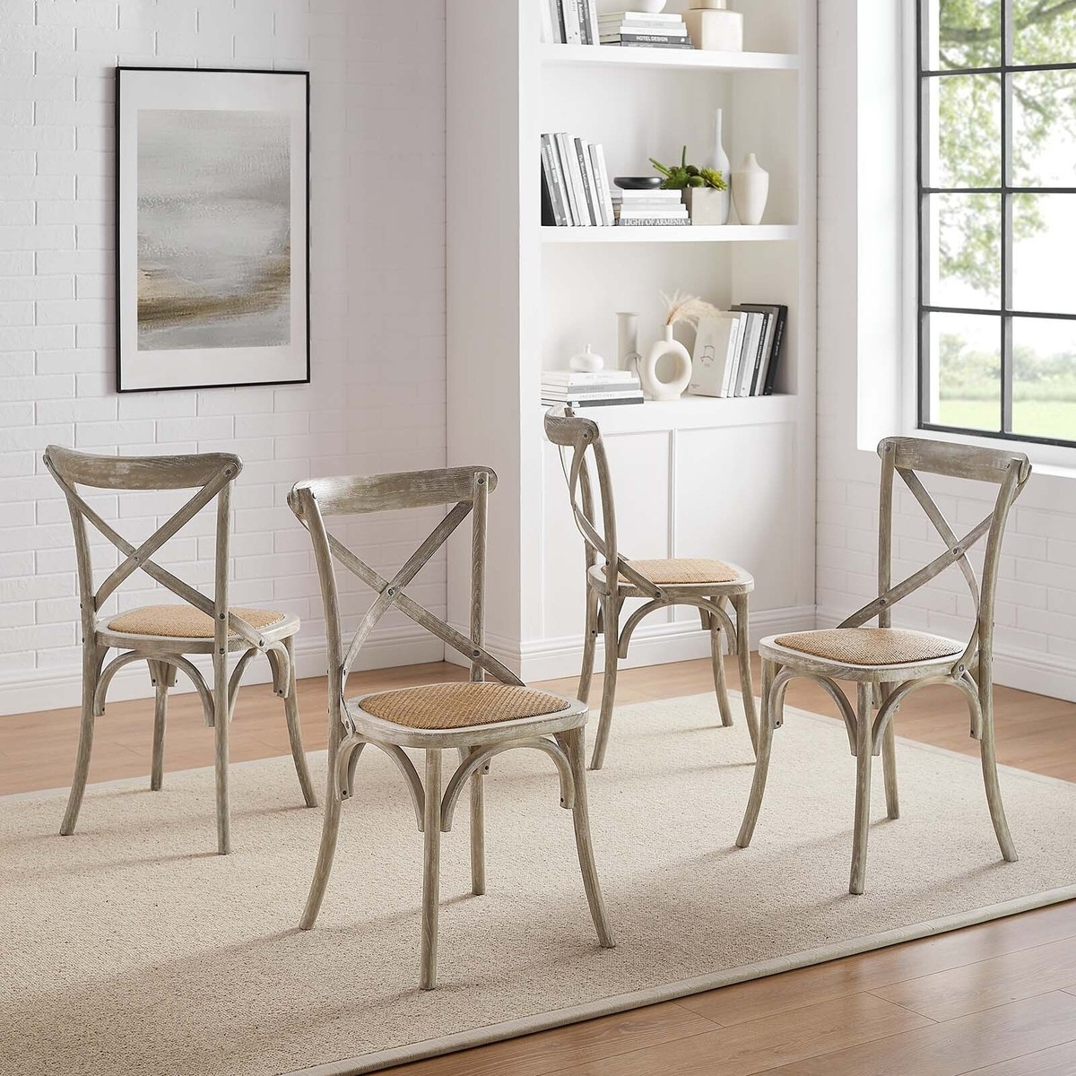 Dining Chair: Cross Back Design Cross Back Bistro Chairs