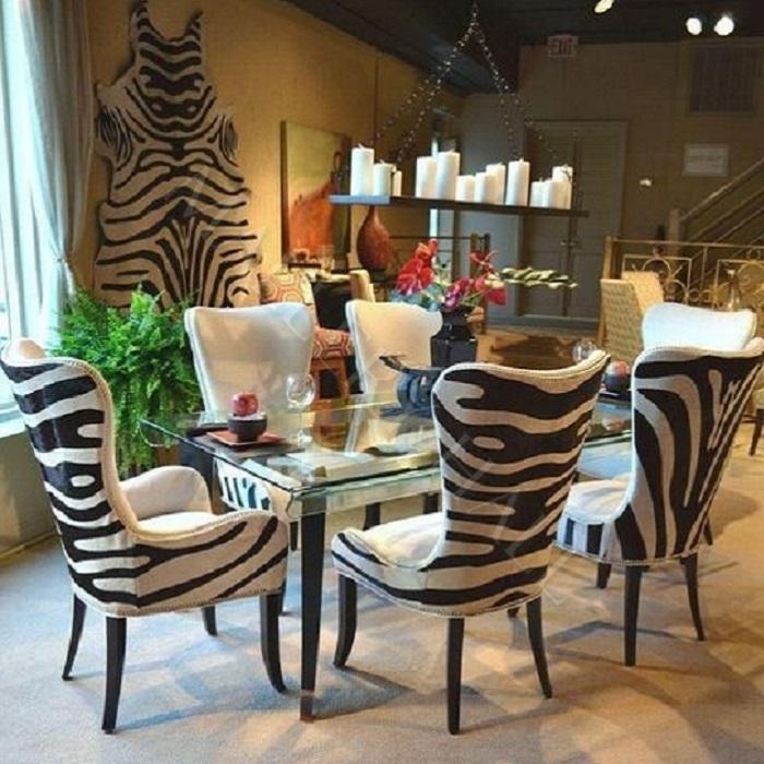 Dining Chair Tall Wingback Silhouette Silver Nailhead Trim