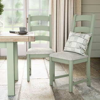 Dining Chair: Three Slat Ladder Back and Painted Wood
