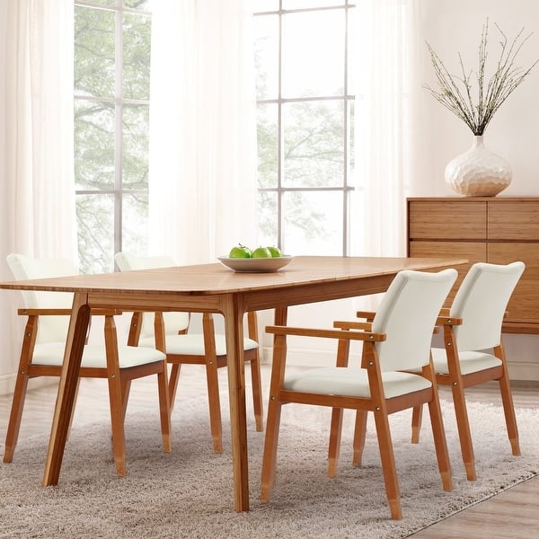 Dining Chair: Walnut Toned Frame Captain Arm Chair in Fabric