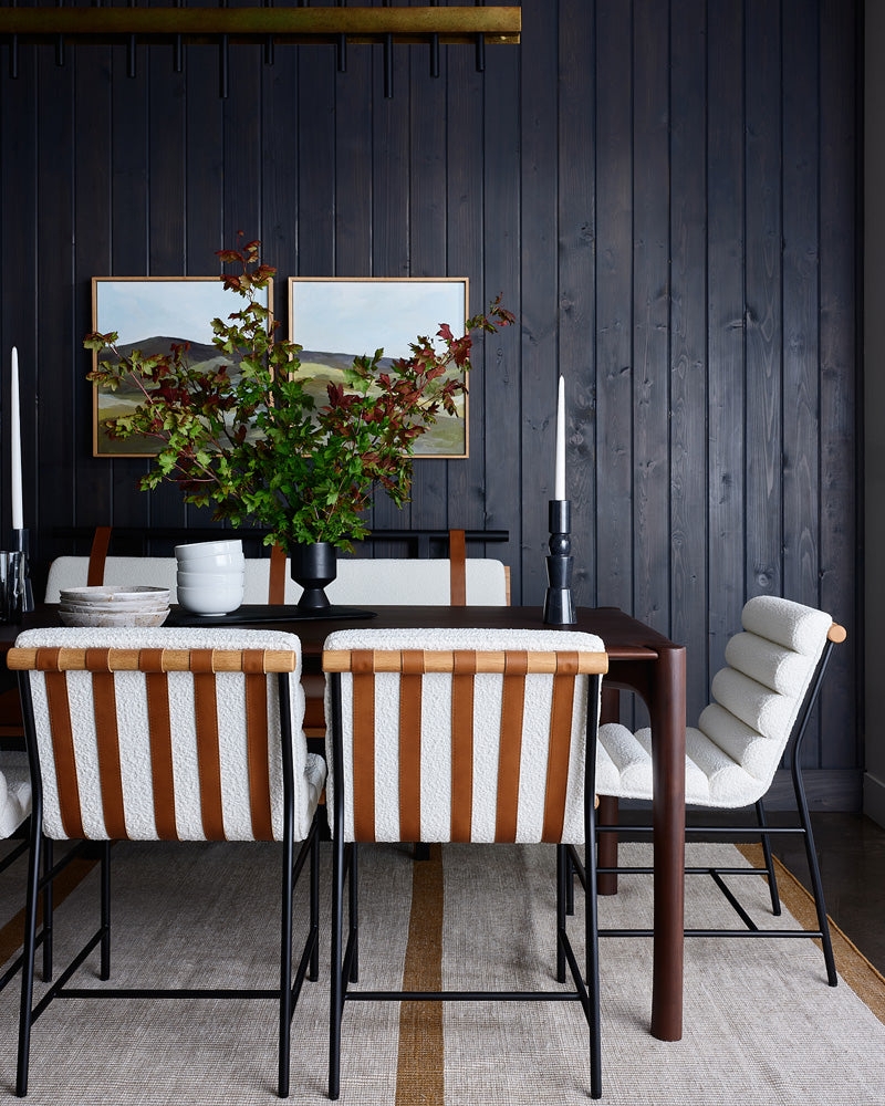 Vail Dining Chair Black Leather