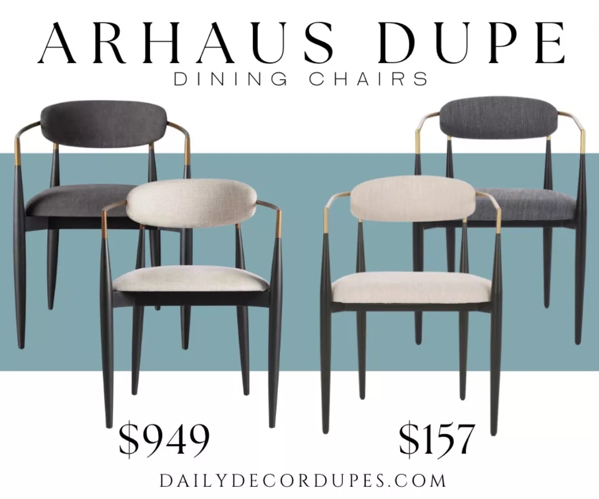 Dining Chair with Gold Accents Minimalist Home Seating