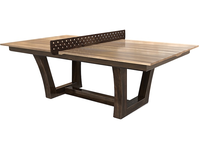 Dining Ping Pong Table Hickory Wood Grain Luxury Wood Ping Pong