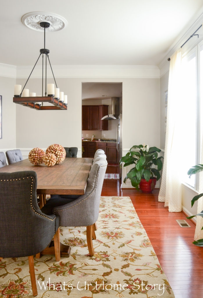 Dining Room Set Rectangular Chandelier Transitional Dining Room Decor