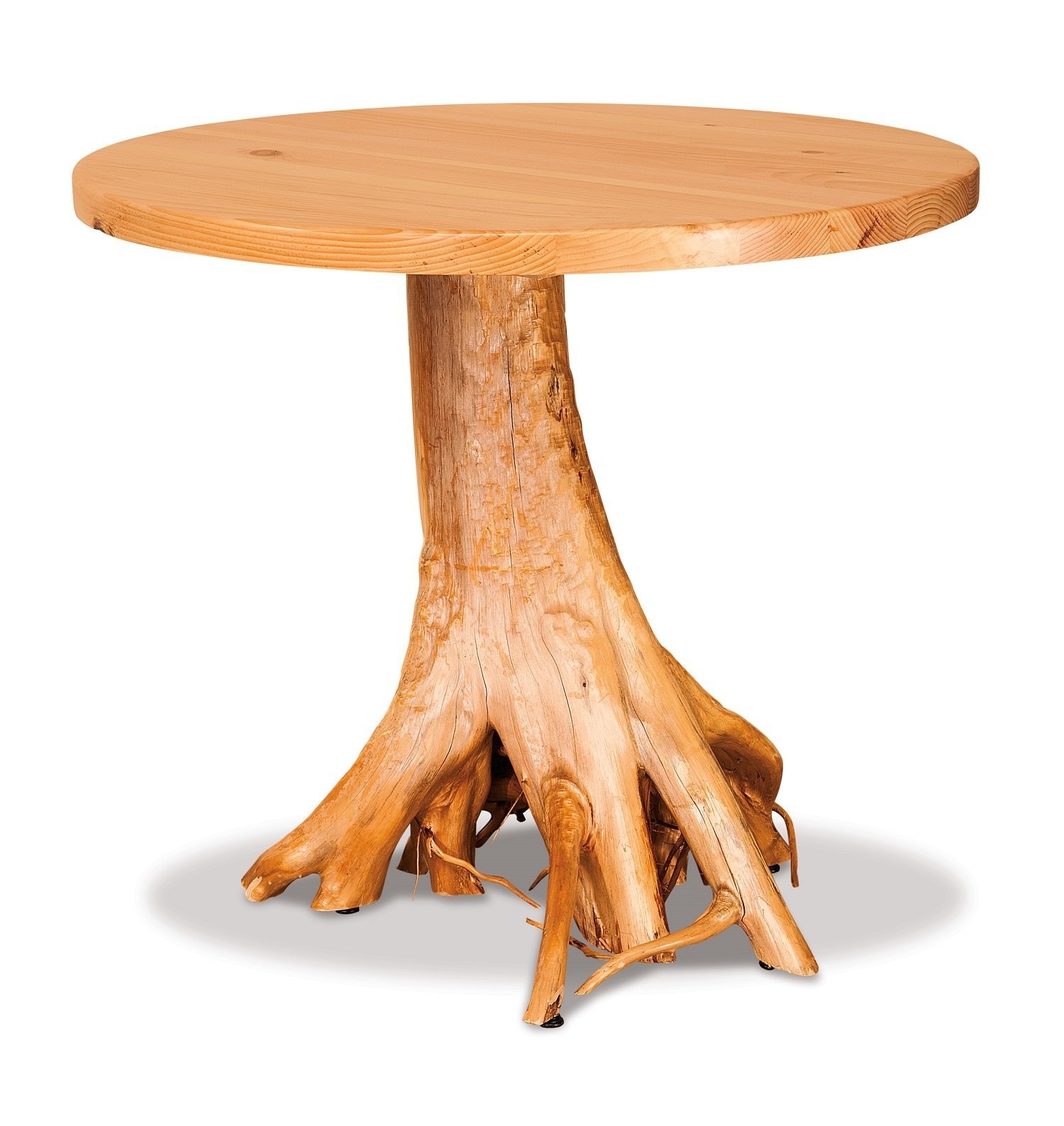 Dining Table Root Base Pedestal Table with Natural Wood Grain