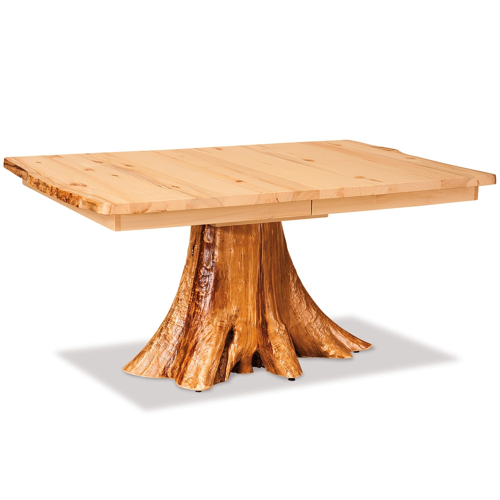Dining Table Rustic Extendable Wood Table with Extendable Leaf