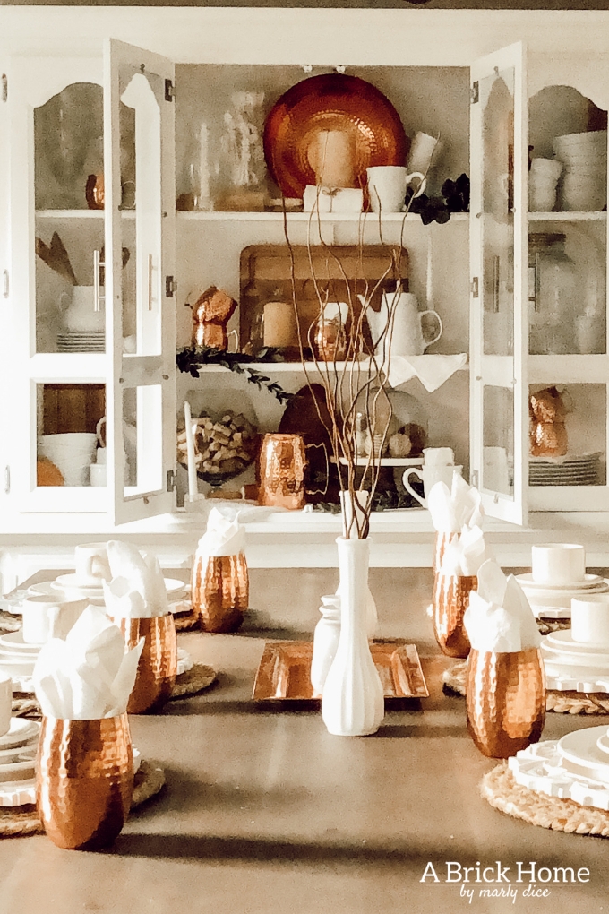 Dining Table Setting with Monochromatic White Ceramics