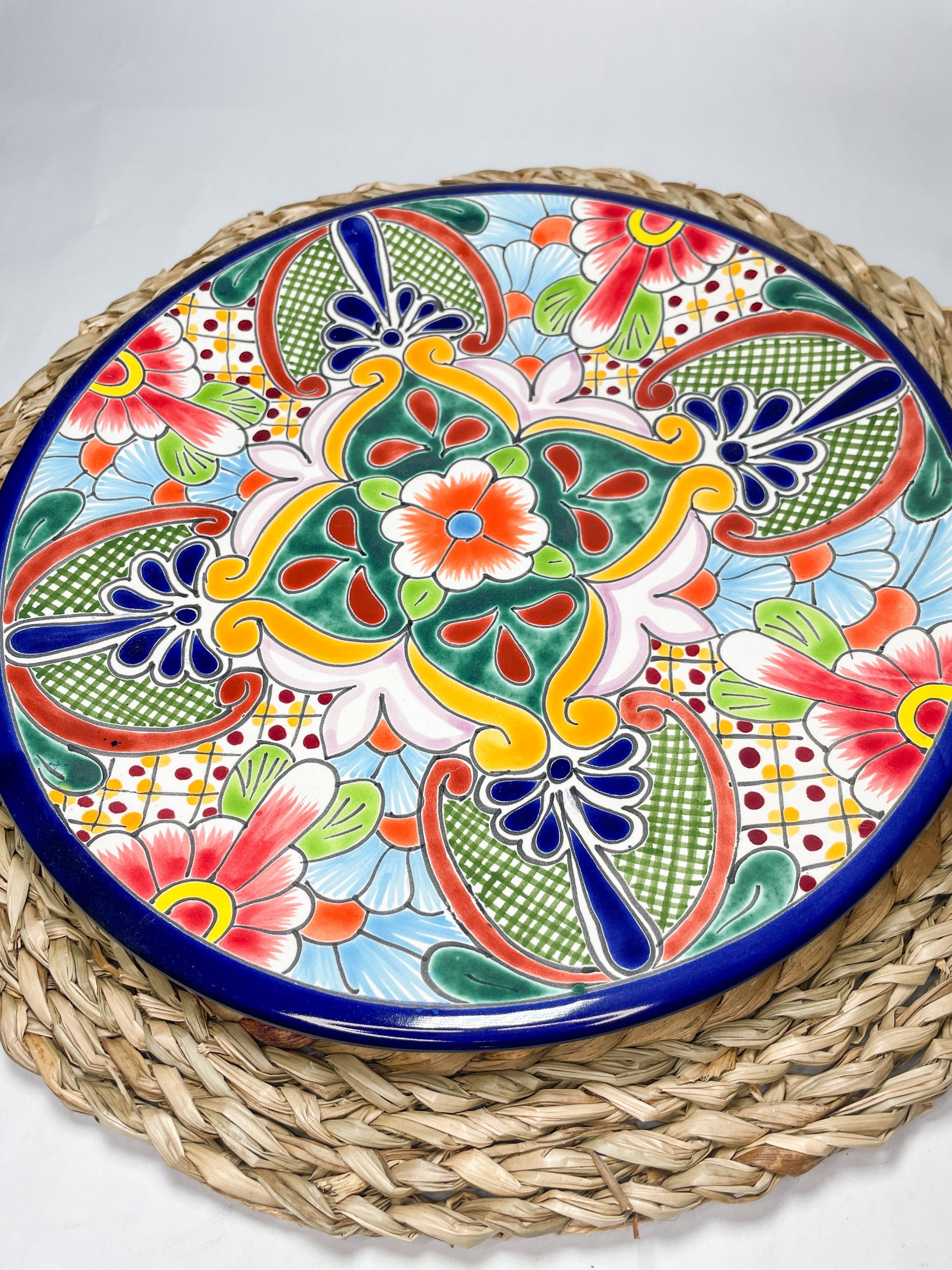 Dinner Plate: Mandala Pattern Southwestern Artisanal Pottery