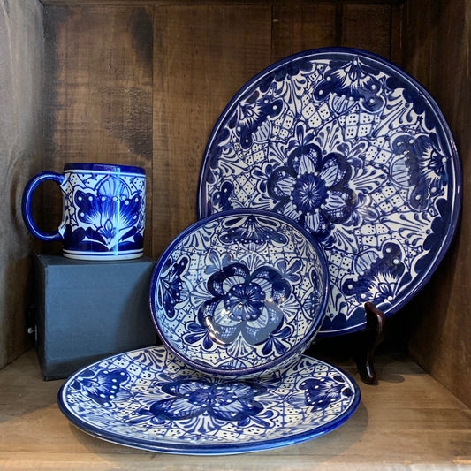 Dinnerware Set: Cobalt Motifs Blue White Kitchen Decor